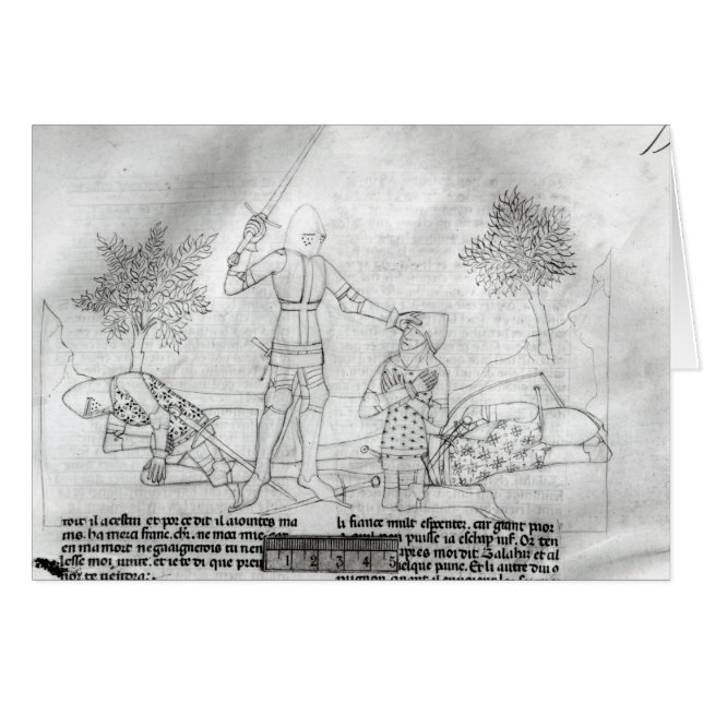 Armar a un caballero en un campo de batalla (Anverso (Horizontal))
