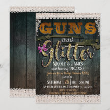 ARMAS Y BRILLO Invitación de Baby Shower Rústico d