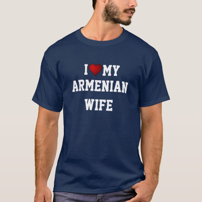 ARMENIA: AMO la camiseta de MI ESPOSA ARMENIA (Anverso)