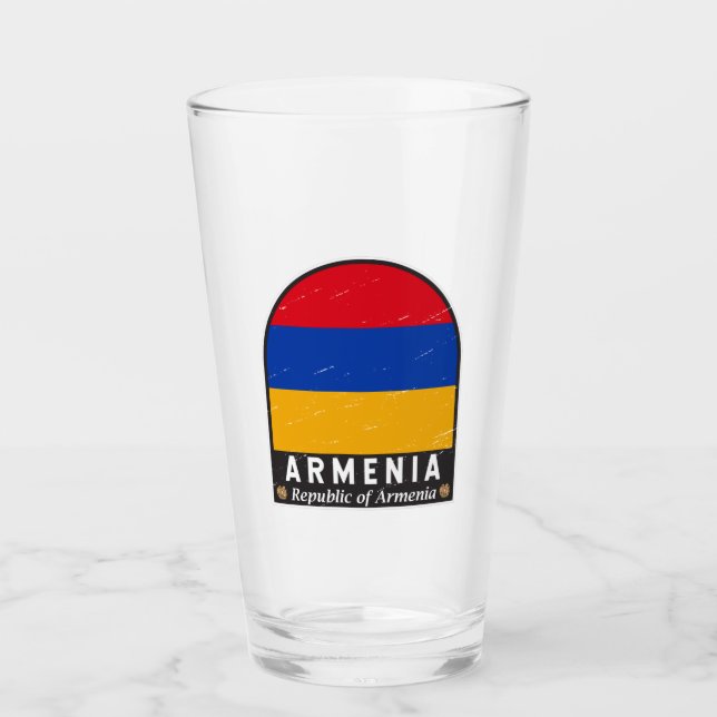 Armenia Bandera Emblema de mal gusto cosecha (Anverso)