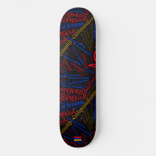 Armenia Orgullo Nacional Wordcloud Skateboard