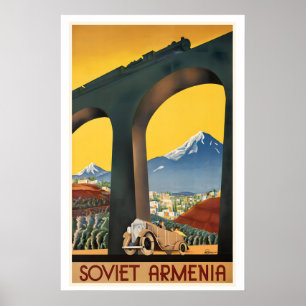 Armenia Soviética Póster de la Era Soviética Viaje