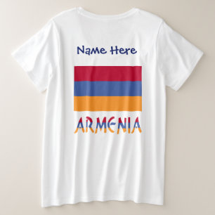 Armenia y la bandera armenia tienen tamaño persona