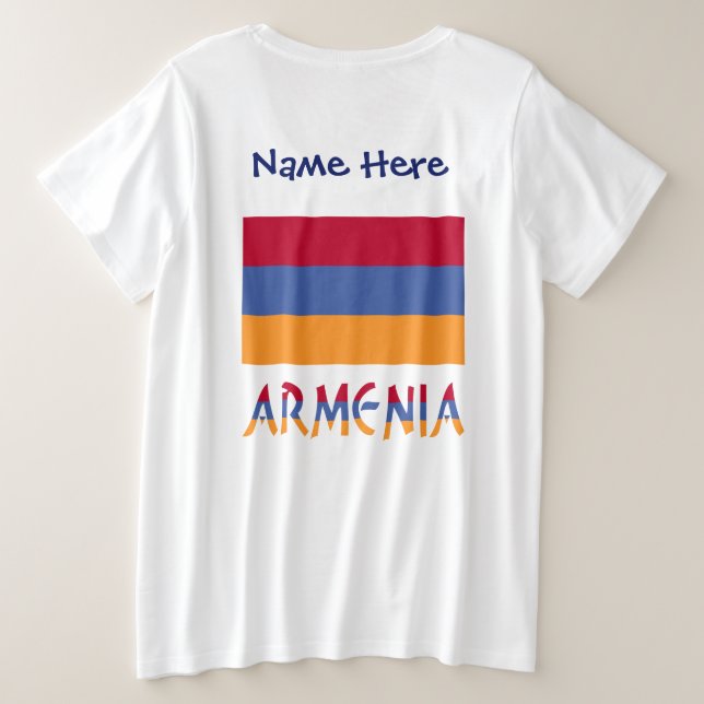 Armenia y la bandera armenia tienen tamaño persona (Reverso del diseño)