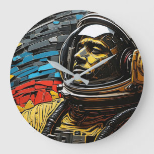 Armonía cósmica: reloj de pared astronauta