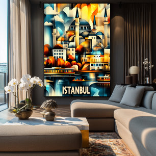 Armonía Cubista de Estambul – Arte de Paisaje Urba