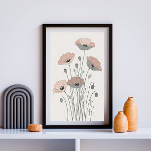 Armonía de amapola suave XIV – Decoración floral n