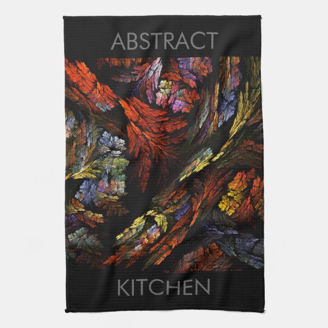 Armonía de color Resumen Toalla de cocina de arte (Vertical)