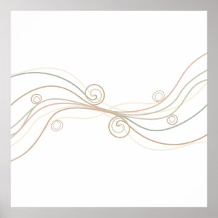 Armonía de Línea Tranquila – Póster Abstracto Mini