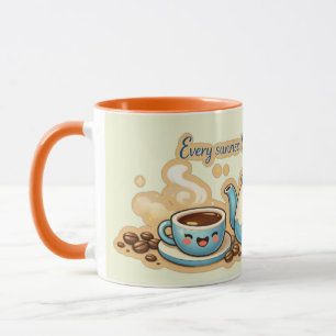 Armonía de mañana azul Taza de inspiración al am