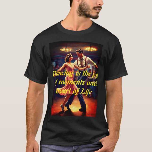 Armonía Elegante: Camiseta impresa de la cita de b (Anverso)