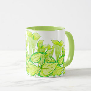 "Armonía en verde" en una taza combinada