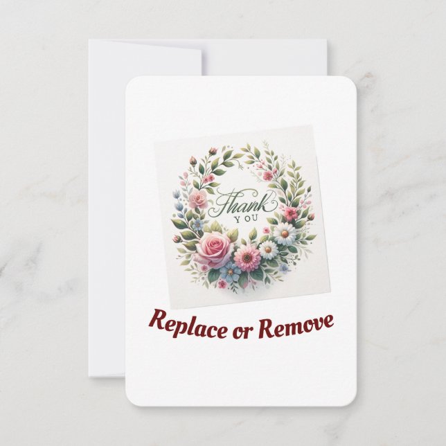 Armonía floral Gracias postales (Anverso)