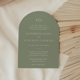 ARMONÍA Invitación a la boda verde sabia