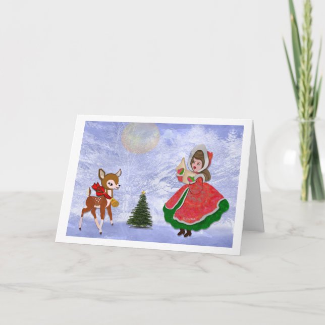 Armonía noël Tarjeta de Diseño Creativo de LeeMari (Anverso)