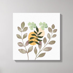 "Armonía Salvia Arte de Pared de Hojas Botánicas