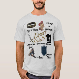 Armor de la camiseta de los hombres cristianos de