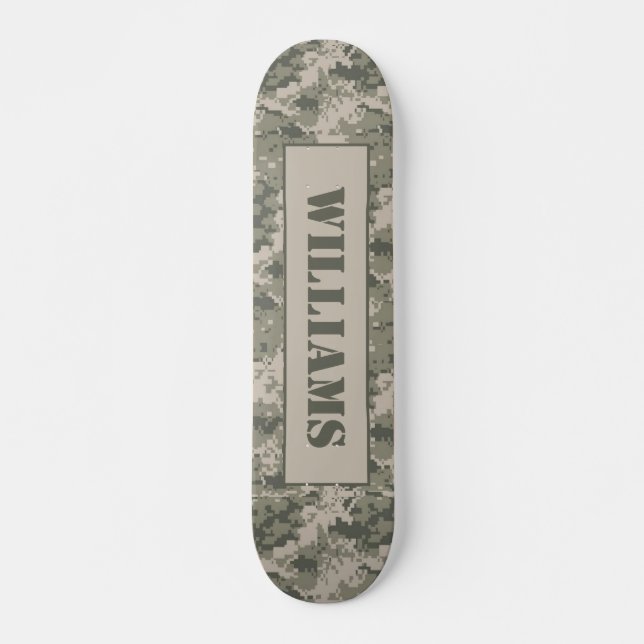 ARMY ACU Camoflauge Digital Old School Skateboard (Anverso )