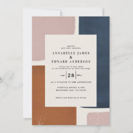 Aroma abstracto, marina + rosa contemporáneo