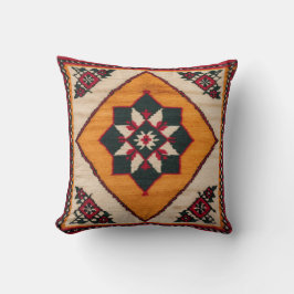 Aroma de sol oriental: almohada amarilla de Kilim 