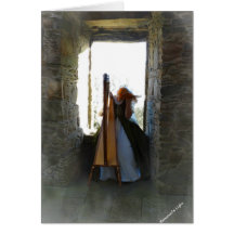 Arpa de la última tarjeta en blanco