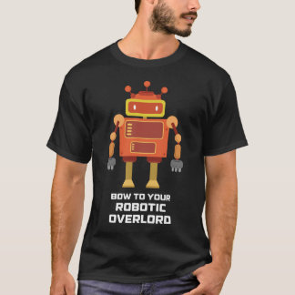 Arquee a su camisa divertida del robot del