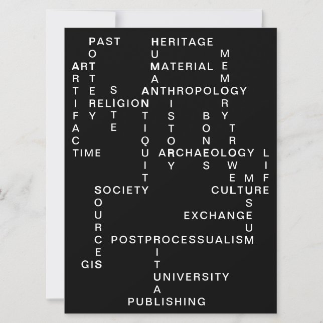 Arqueología y antropología rompecabezas de cruces (Anverso)