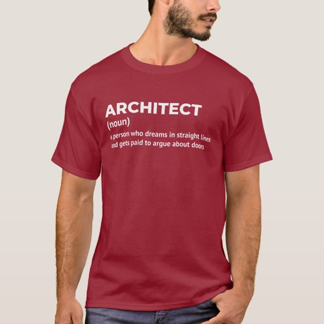 Arquitecto gracioso que significa camiseta (Anverso)