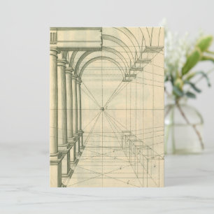 Arquitectura antigua, arcos columnas perspectiva