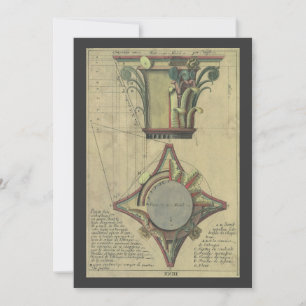 Arquitectura antigua, corona de capital decorativa