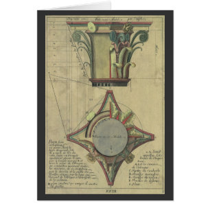 Arquitectura antigua, corona de capital decorativa