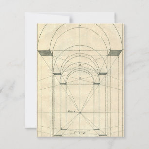 Arquitectura antigua, perspectiva de arco renacent