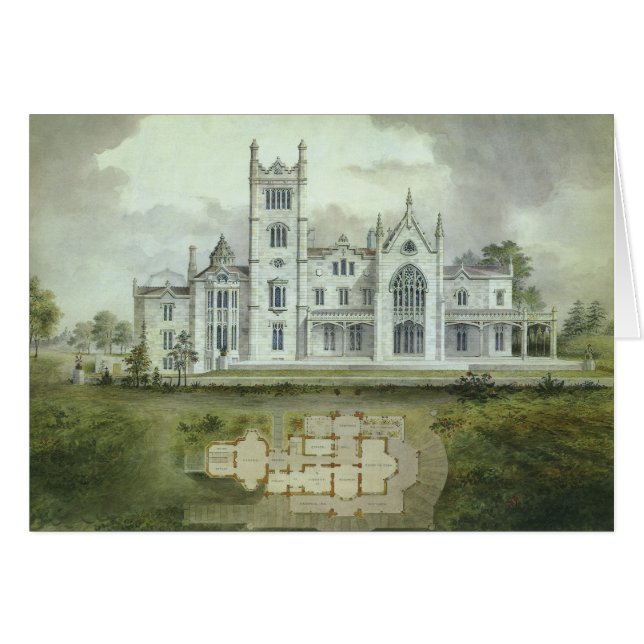 Arquitectura antigua, planos de piso de castillo f (Anverso (Horizontal))