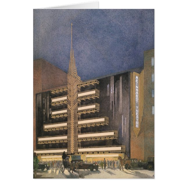 Arquitectura Art Déco antigua, edificio en NYC (Frente)