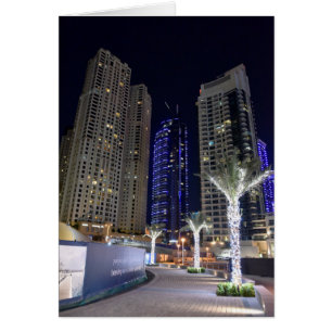 Arquitectura de Dubái de noche