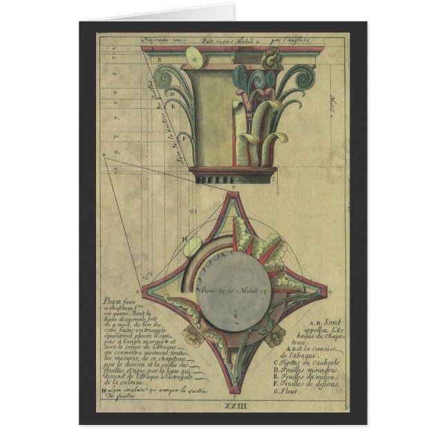 Arquitectura de época, corona de capital decorativ (Frente)