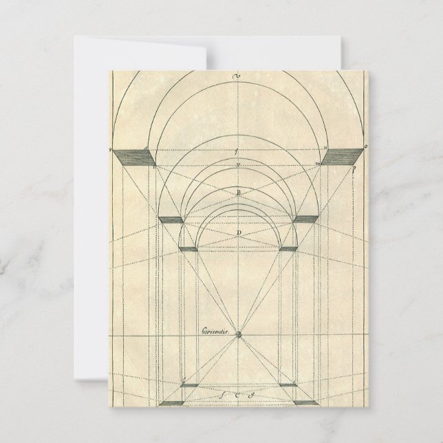 Arquitectura de época, perspectiva de arco renacen (Anverso)