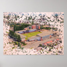 Arquitectura del Estadio de Wrexham Arte en Acuare