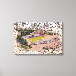Arquitectura del Estadio Wrexham Arte en Acuarela