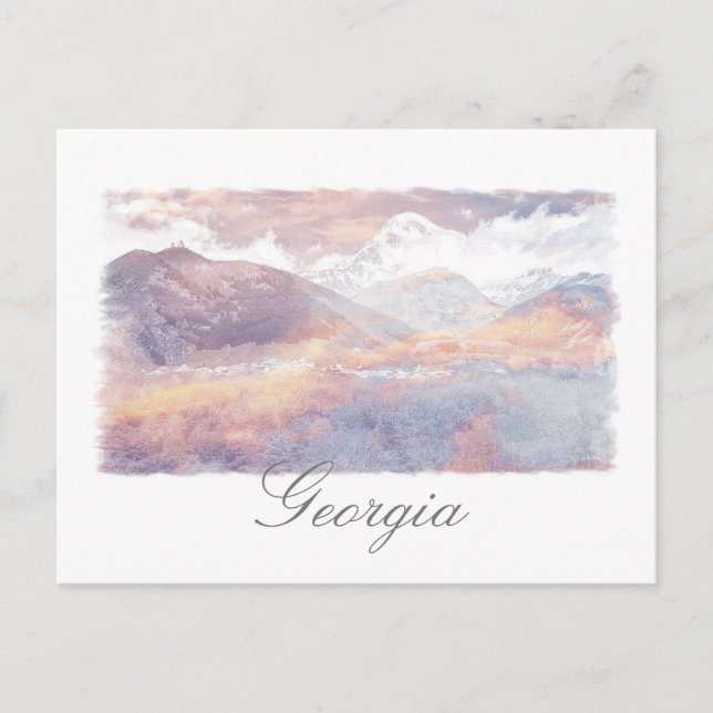 Arquitectura Naturaleza Tarjeta Postal de Georgia  (Anverso)