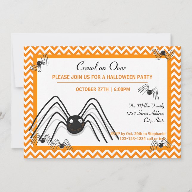 Arrastraos - Invitación a la fiesta de Halloween (Anverso)