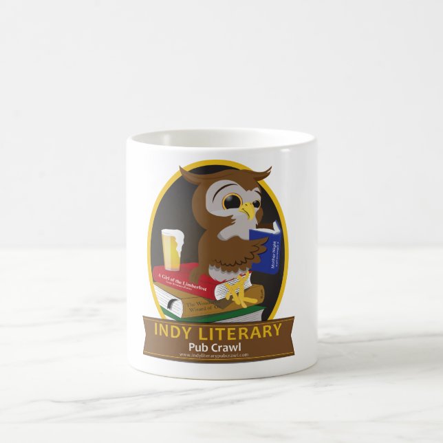 ¡Arrastre de Pub literario de Indianapolis - taza (Centro)