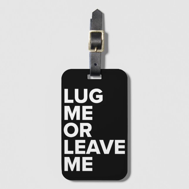 Arrástreme o déjeme etiqueta a negra y blanca del (Anverso vertical)