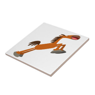 ¡Arre, Caballo! Baldosa de Caballo de Dibujos Anim
