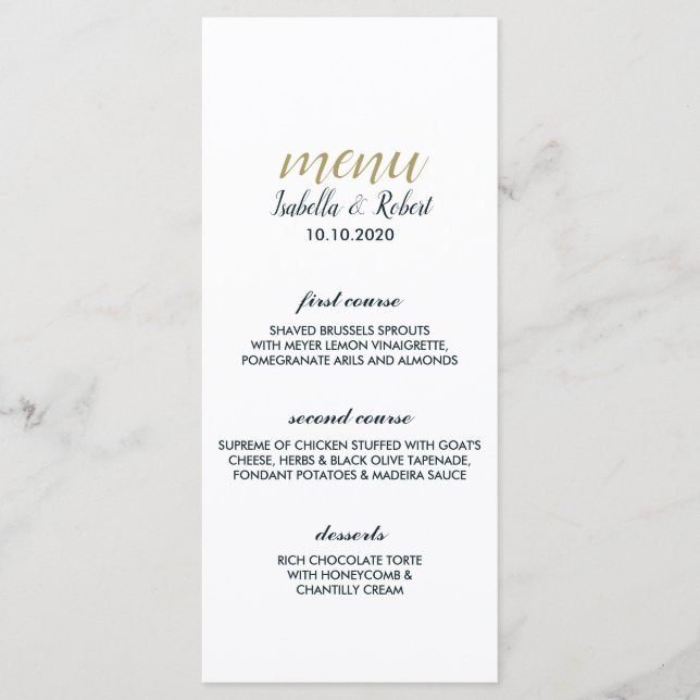 Arrecife Azul | Menú Boda náutico (Anverso)