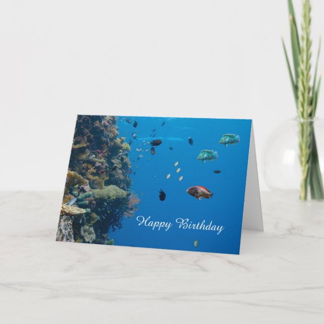 Arrecife de coral con tarjeta de cumpleaños (Anverso)