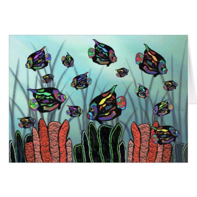 Arrecife de coral de neón del Angelfish (Anverso (Horizontal))