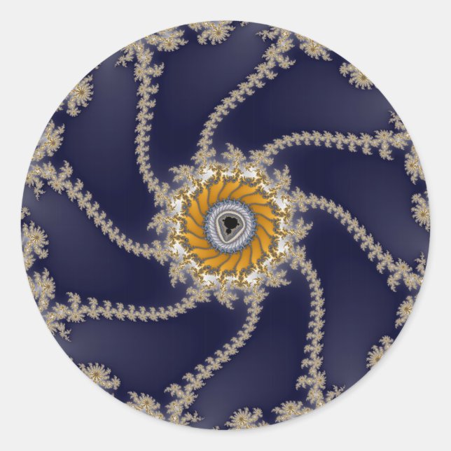 Arrecife fractal - Pegatina fractal (Anverso)