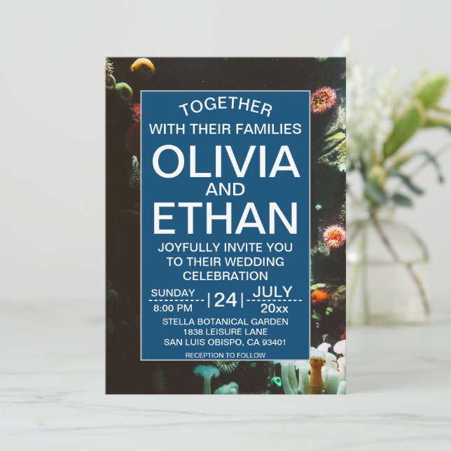 arrecifes submarinos de la marina Invitación a la  (Anverso de pie)