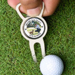 Arreglapiques De Golf Impresiones de fotografías de papá loco y nombre d<br><div class="desc">Regalo fotográfico para papá perro del perro con foto de personalizado,  huellas de pata y personalizado con el nombre de su bebé de piel. Vacaciones súper útiles o regalo del día del padre para los días de golf de un padre de perro.</div>
